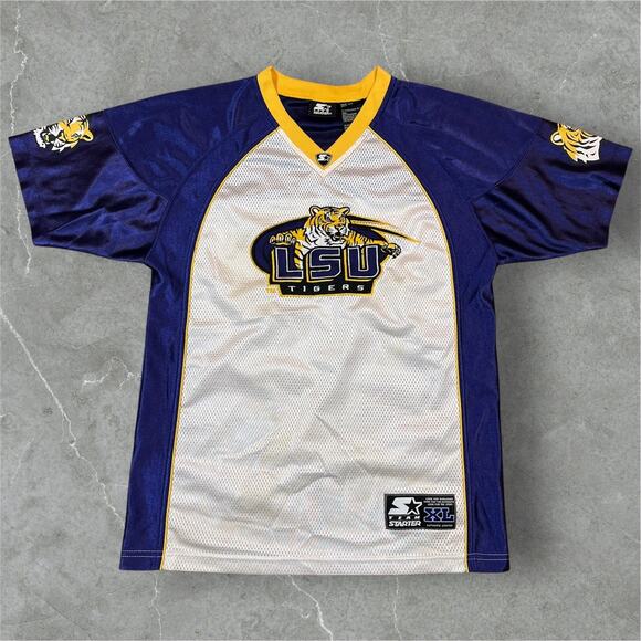 Vintage LSU Tigers Team Starter Mesh Football Jersey Youth Boys XL - Picture 1 of 7